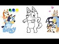 Bluey Drawing, Painting &amp; Coloring For Kids and Toddlers | Creative Bluey Family Art