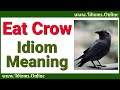 Idiom Meanings: Eat Crow