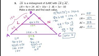 Day 04 HW (6 to 9) Angle Bisectors, Midpoints and Midsegments