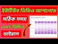 কখন ভিডিও আপলোড করলে ভাইরাল হবে || ভিডিও আপলোড করার সঠিক সময় || Best Time to Upload Youtube Videos
