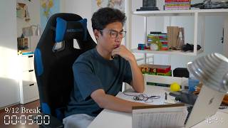 12h study with me live pomodoro 110/10 | rain sounds