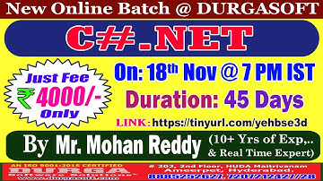 C#.NET Online Training @ DURGASOFT