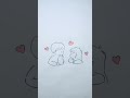 COUPLE ART DRAWING EASY||PENCIL DRAWING ART BY HUNTER#viral #art #colors #drawing #pencil #shorts