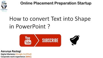 Convert Text into Shape in PowerPoint | Career Milaap | Online Placement Preparation Startup |
