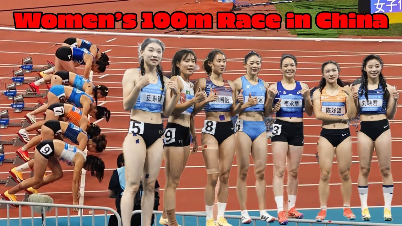 Women’s 100m Race in China #陈妤颉 #韦永丽