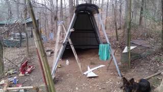 DIY Chicken Coop Made From A Old Swing Set.