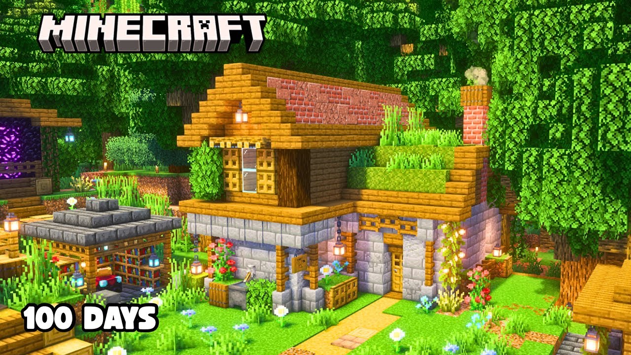 Я выжил 100 дней в Тёмном лесу в Minecraft 🌲