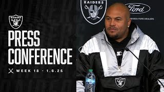Famous Coach Pierce End-of-Season Press Conference - 1.6.25 | Raiders | NFL Wealth