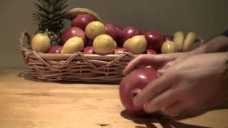 How to Squish Pomegranates on a Table -- ASMR -- Crunching, Cracking, Soft-Spoken, Male