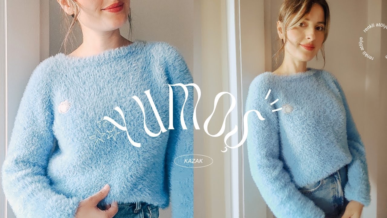 Yumoş Kazak Tarifi ( Reglan Kol Kazak Yapılışı ).