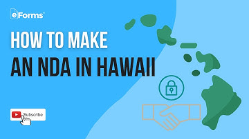 How To Make A Non-Disclosure Agreement in Hawaii