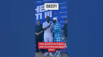 John Gotti III did NOT like Floyd Mayweather's joke! 😳👀 #shorts #boxing #floydmayweather thumbnail