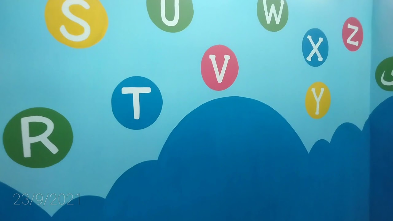 lukisan menarik ruang kelas paud