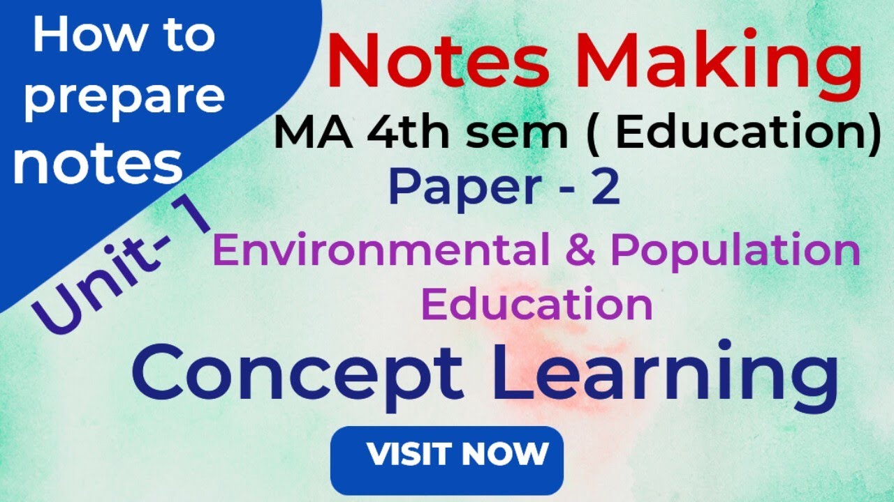 Notes Making | Environmental Education | Nature,Aims and Objective, Scope of Environmental Education