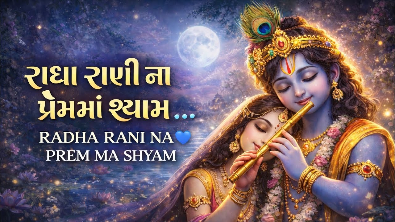 Radha Rani Na Prem Ma Shyam 💙 | Gujarati Krishna Bhajan | Heart Touching Love Bhajan 