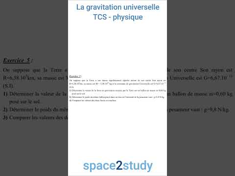 Exercice 5   Série 2   La gravitation universelle   TCSF   Cours de physique