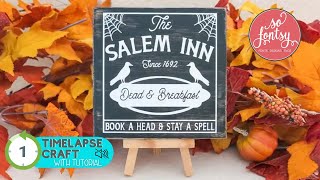 How to Make a Farmhouse Sign with Vinyl 🐄 Timelapse w/ Tutorial