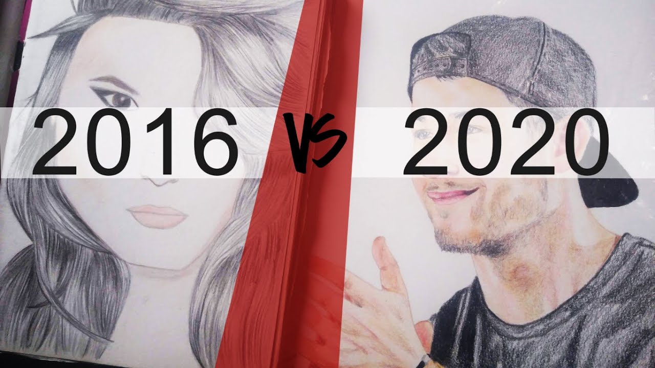 MEUS DESENHOS ANTES E DEPOIS (2016 vs 2020) - YouTube