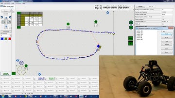 Crawler moving fully autonomously based on Marvelmind Indoor Navigation System