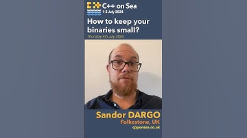 C++ On Sea 2024 Preview: How to keep your binaries small? - Sandor DARGO #cplusplus #cpp #binaries