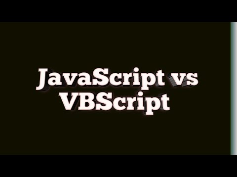 JavaScript vs VBScript