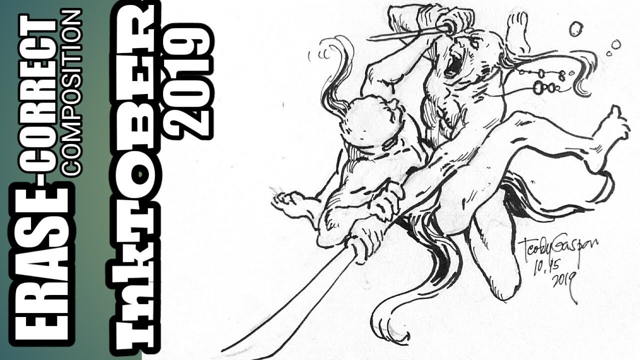 Draw, Erase and Correct the Drawing,  you Grow!: My InkTOBER Illustration... Draw, Erase and Correct the Drawing,  you Grow!: My InkTOBER Illustration...