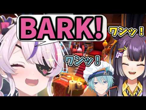 突然始まる2か国語配信！？ネイティブすぎる「ワンッ！」に爆笑する海妹四葉と渚トラウト【マリアマリオネット/にじさんじ切り抜き】