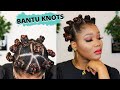 Bantu Knots Tutorial on Short Natural 4C Hair | Protective Style