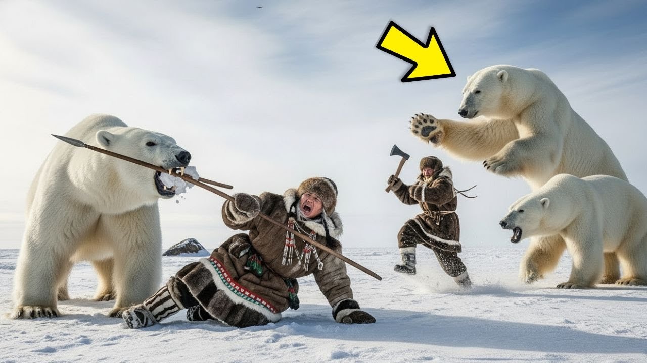 Starsza Kobieta JAKUCKA Walczy z 10 NIEDŹWIEDZIAMI w śniegu przy –71°C, by Uratować swoją wioskę...