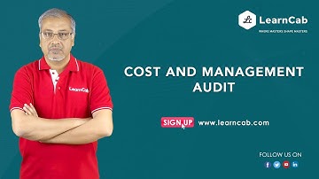 Cost and Management Audit | CMA Final | CMA V Rajaram | LearnCab