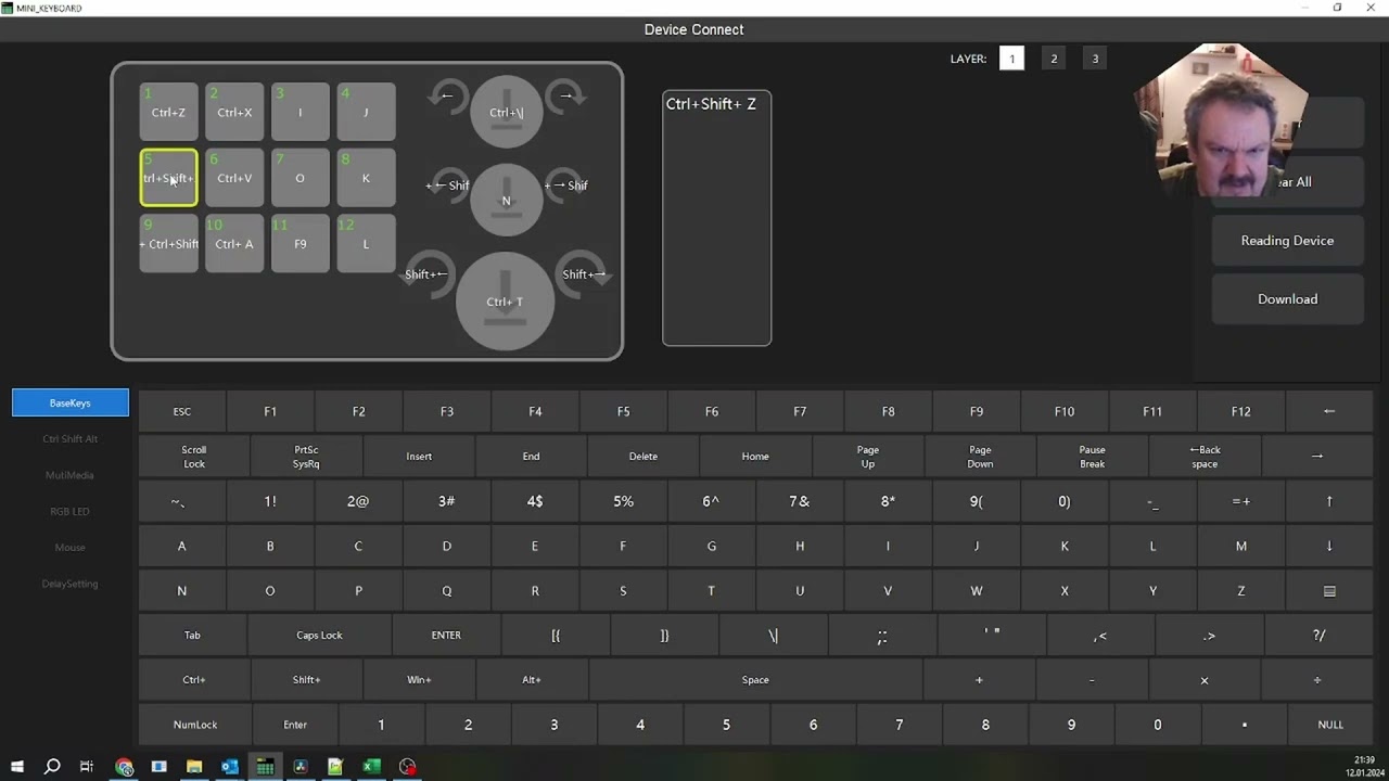 speed up the video editing with Programming Macro Custom Keyboard 12 Key 3 Knobs