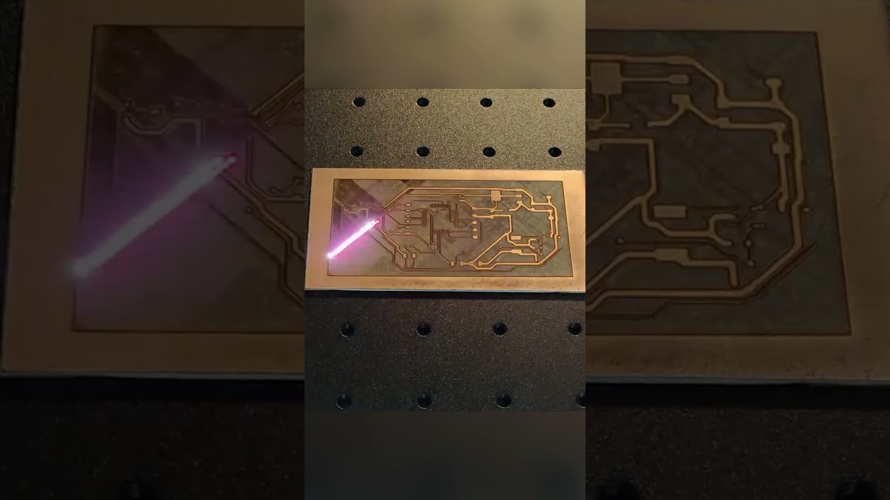 ComMarker b4 JPT MOPA fiber laser engraver work on PCB