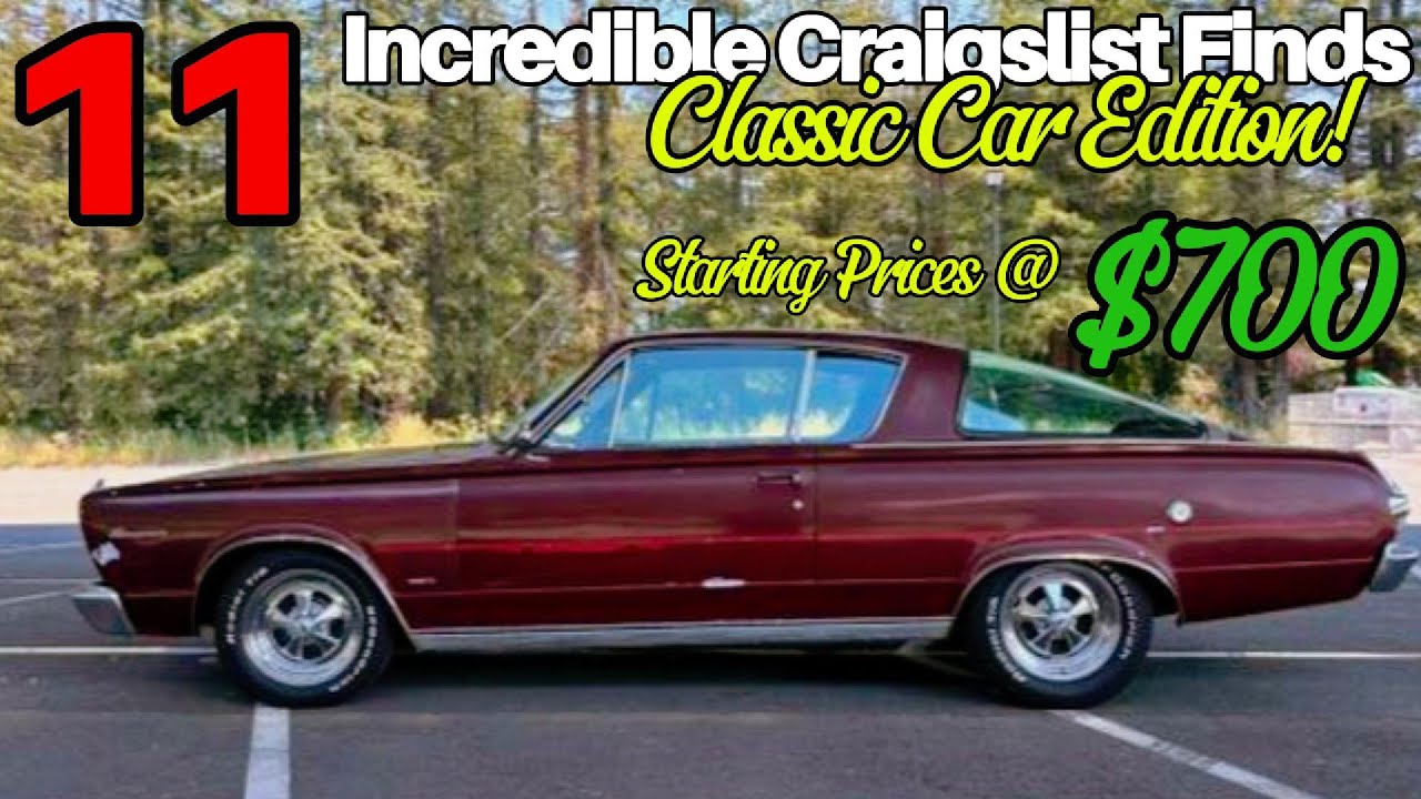 Hidden Gems 11 Stunning Classic Cars Found on Craigslist! YouTube