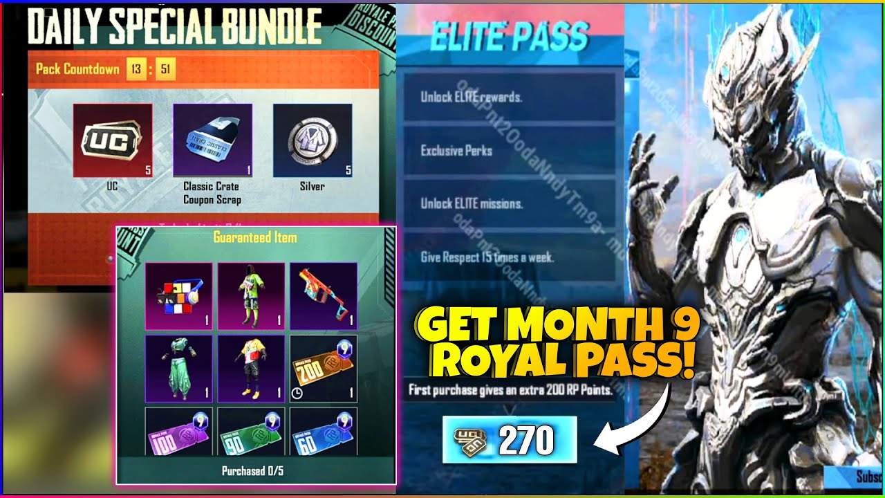 Get Royal Pass In 270 UC Offer || Daily Special Bundle Event