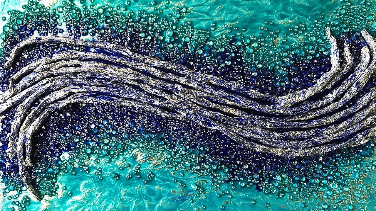 Создайте текстуру смолы с помощью бытовой фольги.