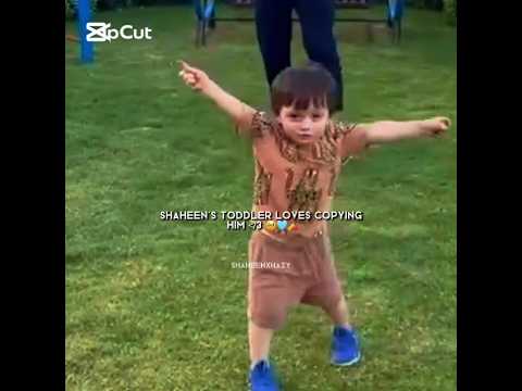 Aliyaar loves copying shaheen’s celebration style!😭 #shorts #shaheenafridi #pakistanicricketer
