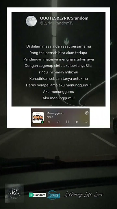 Lirik Lagu menunggumu Noah | Lagu sedih |Story Wa #storywa#fypシ゚viral#shorts#tredingshorts