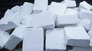 White Soft Gym Chalk Blocks Mass Crush | Sleep Aid | Satisfying | ASMR screenshot 1
