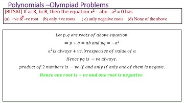 Quadratic Equations IOQM Engineering Entrance    Part3