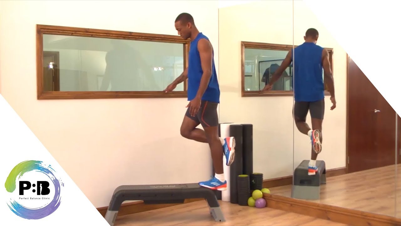 Double leg calf raise with Single leg drop on a step - Achilles ...