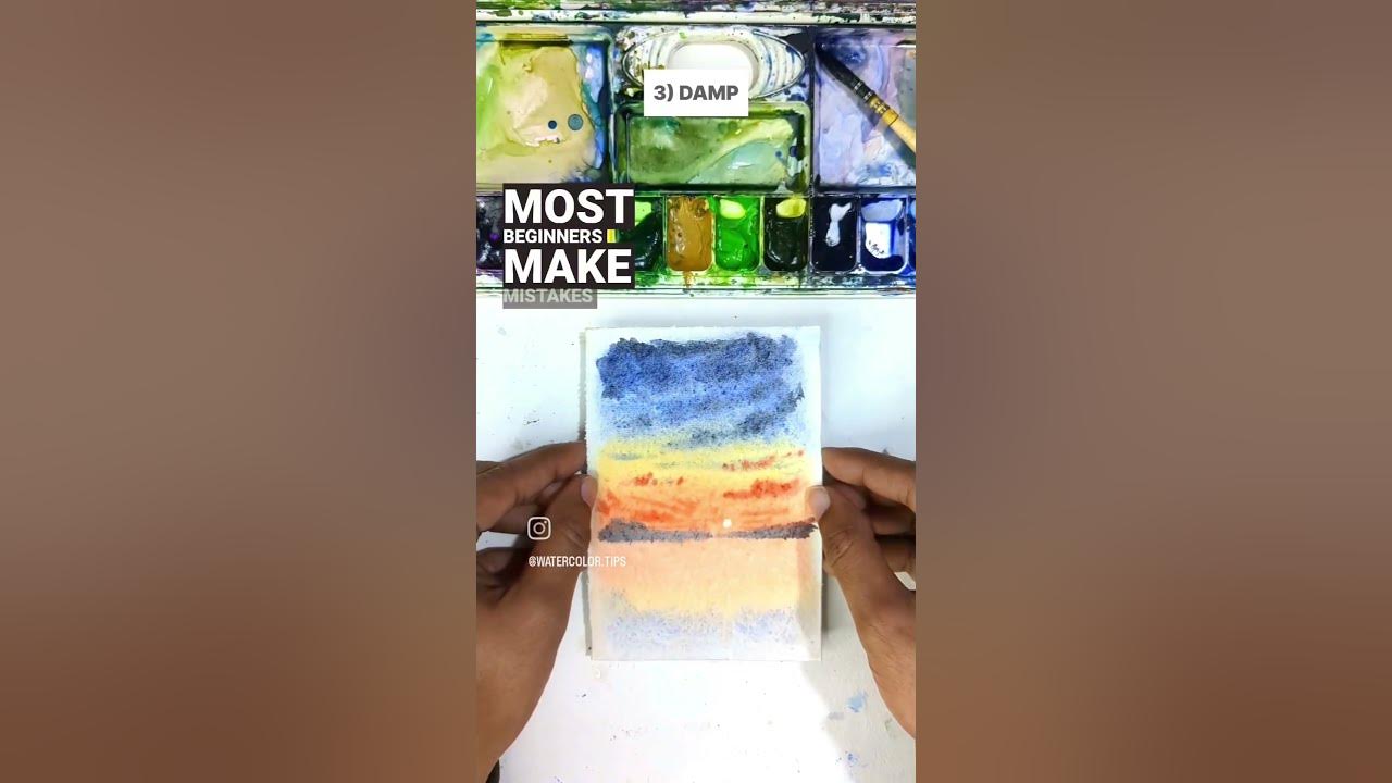 Working with Watercolor Stages of flow Wet, Moist, Damp, and Dry