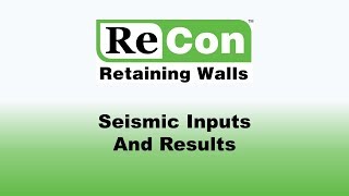 Step 9   Seismic Inputs and Results