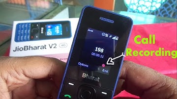 Call Recording option in Jio Bharat V2 Phone.