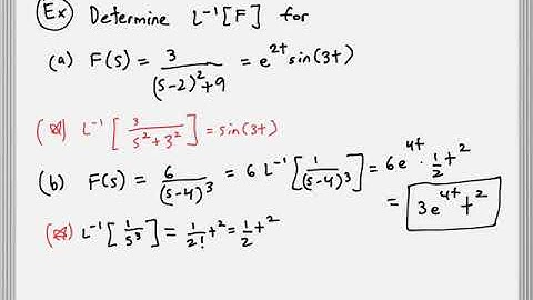 10.5 - The First Shifting Theorem