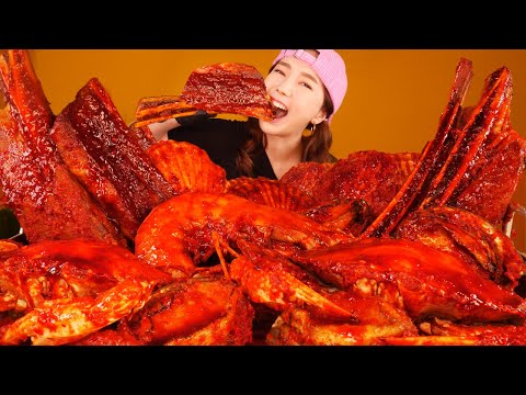 Giant Beef Rib + Seafood Boil <strong>Abalone</strong>  Scallops Eatingshow Ssoyoung