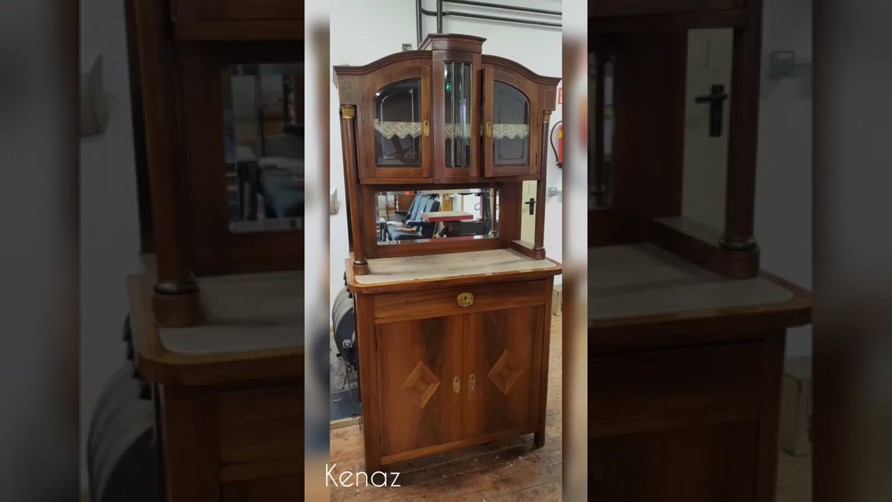 Kredens Art Deco - palisander i mahoń