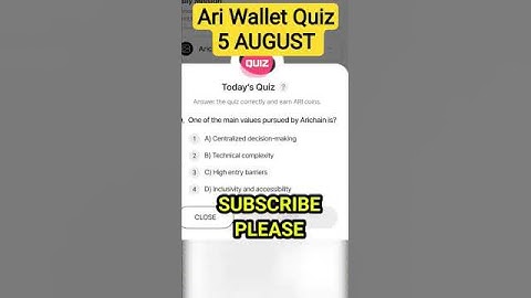 5 August Ari Wallet Quiz Answer 🔥 Ari Wallet Quiz Today | ✨Ari Wallet Today Quiz Answer 🔥Ari Wallet