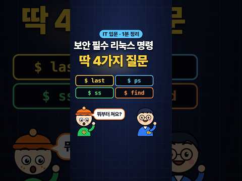 서버가 수상할 때 치는 리눅스 명령어, 딱 4가지 질문