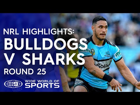 NRL Highlights: Canterbury Bulldogs v Cronulla Sharks - Round 25