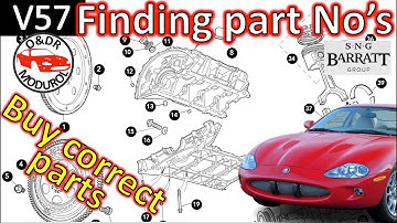 Jaguar XK8 Finding the correct part numbers for spare parts. V57 / XKR (X100)